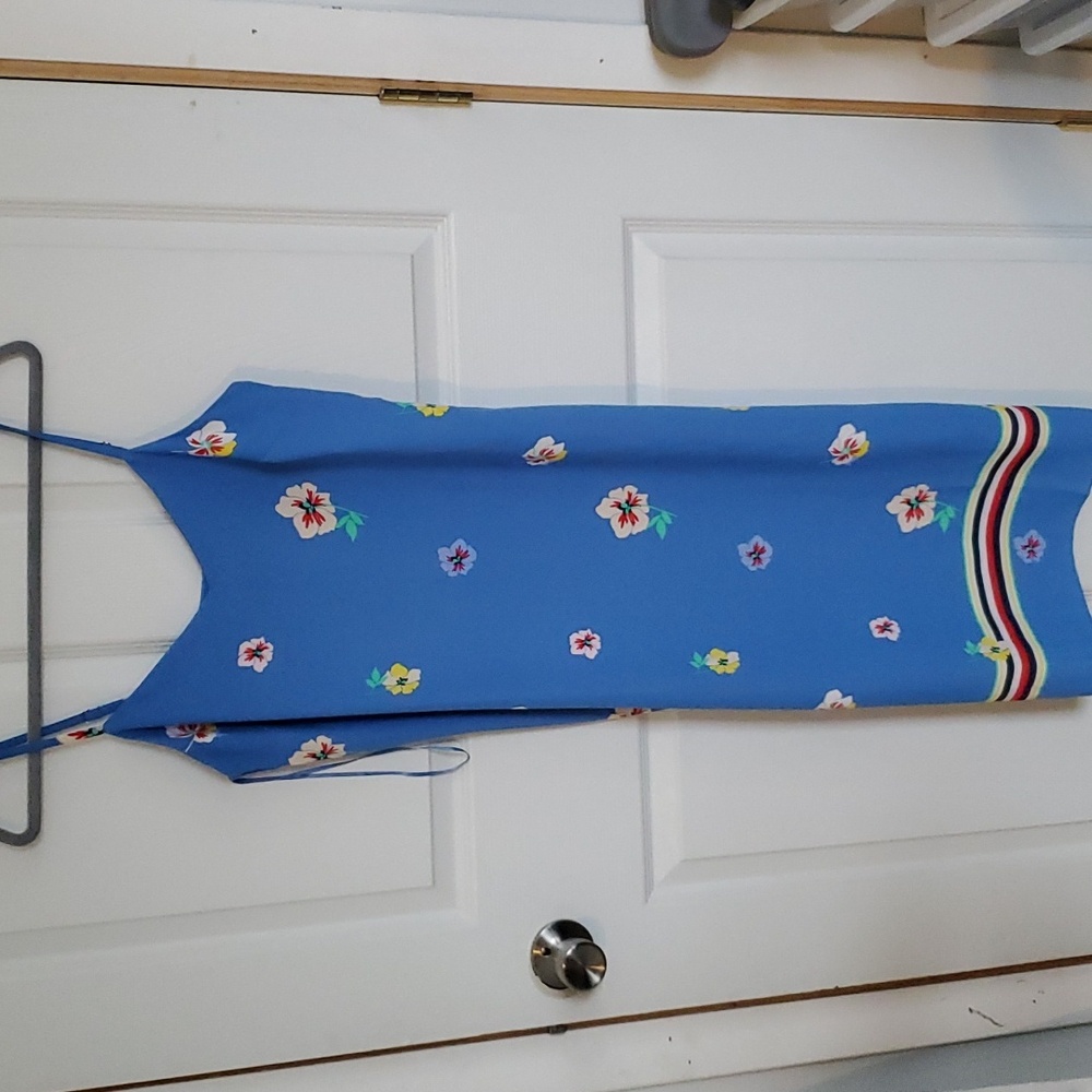 Floral Blue Y2K XL Tommy Hilfiger Maxi Dress 👗